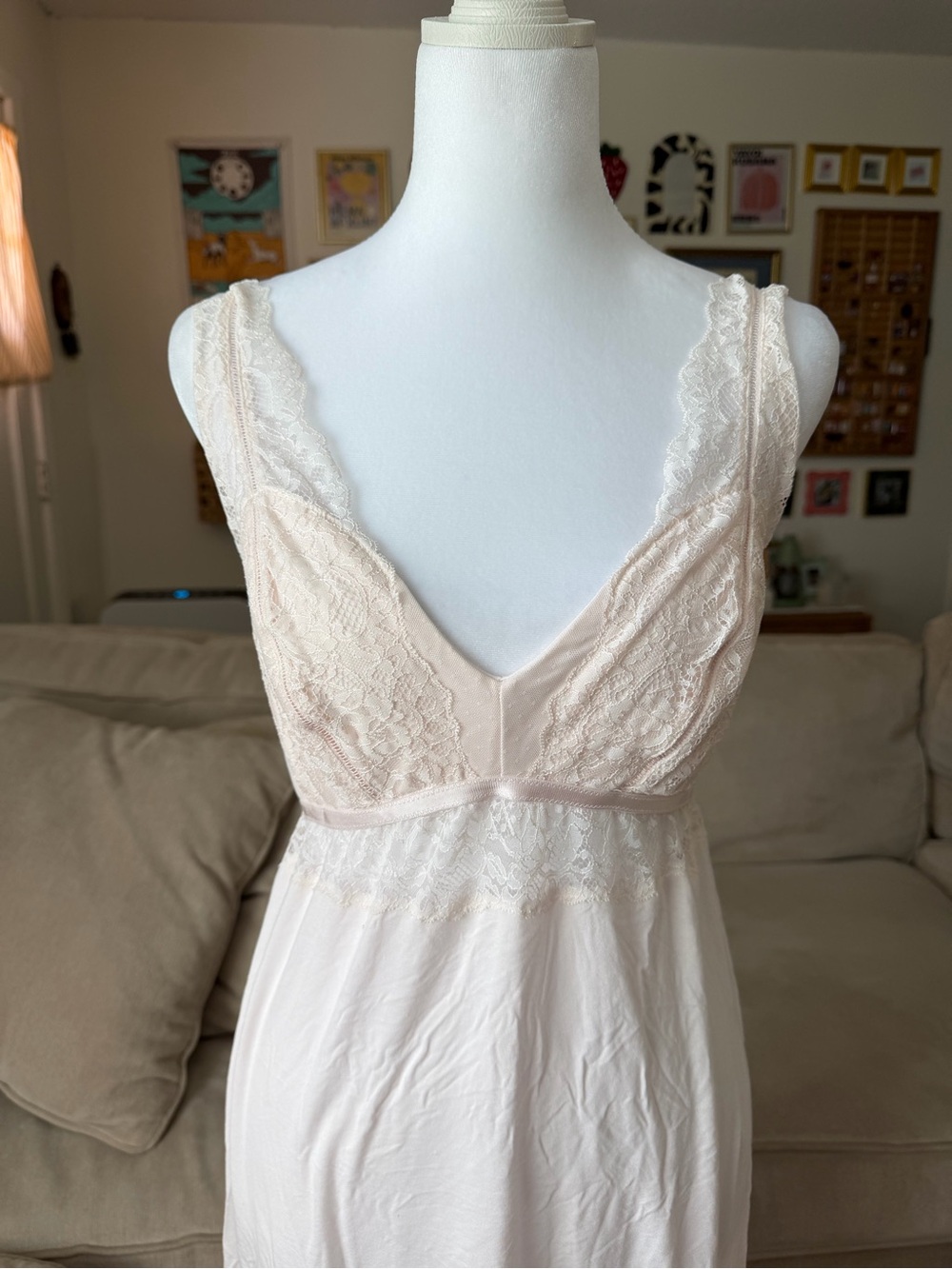 Soma Light Pink Nightgown or Slip Size Medium Soft and Comfy - Picture 2 of 5